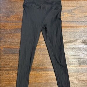 Carbon38 Ribbed Black Leggings Medium
